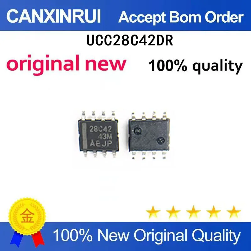 (5-100 Pieces) original UCC28C42DR silk screen 28C42 SOP-8 surface mount controller converter