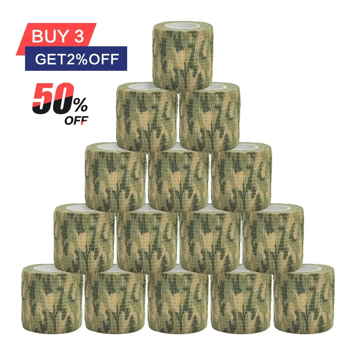 Grassland Elastic Outdoor Hunting Camouflage Tape Waterproof Wrap Durable Self Adhesive Elastic Bandage