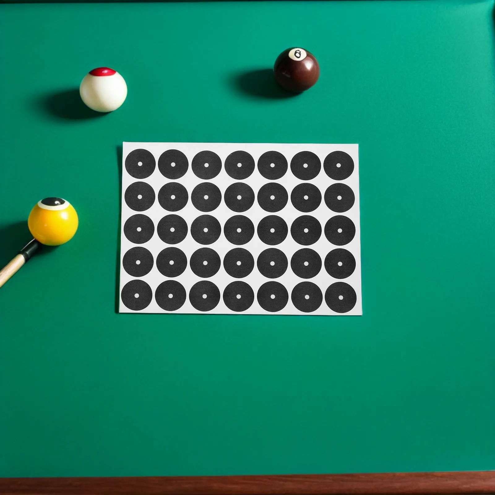 105Pcs Pool Table Spot Markers Wear-Resistant Billiard Point Stickers for Precise Cue Ball Positioning Training Equipment