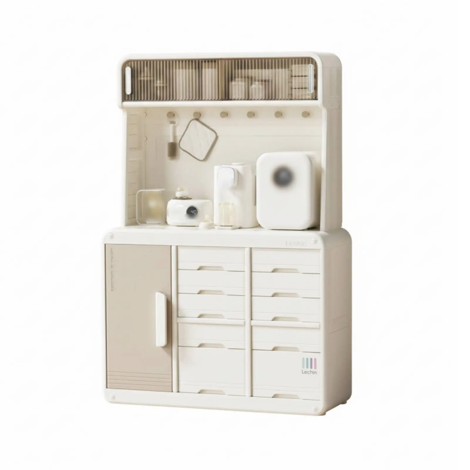 

Многофункциональный органайзер для детских принадлежностей Feeding Station Hutch большой вместимости, простая установка для спальни, гардеробной