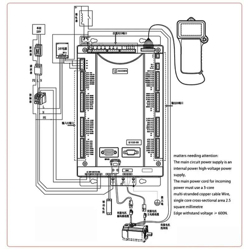 HMI Single-Axis Injection Molding Manipulator System QC-S1E-3R0 Servo Controller Teach Pendant Drive Control Integration