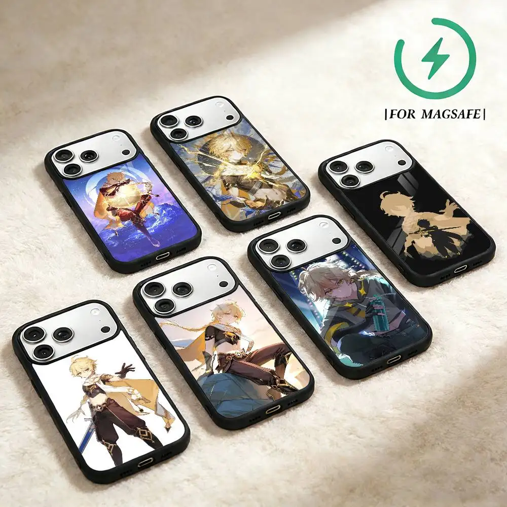 

A-AetherS wallpaper Phone Case For iPhone 17 16 15 14 13 12 Pro Max Plus for Magsafe Mirror Wireless Magnetic Cover