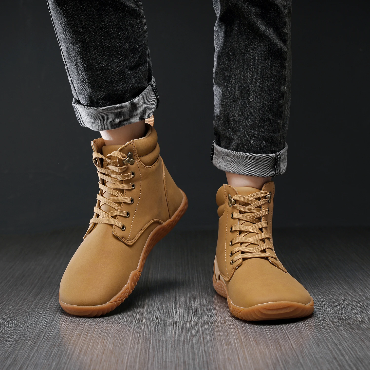 Wasserdichte breite Zehenbox-Schuhe, Wanderstiefel, Plateaustiefel, neue Schneestiefel, warme Wanderung, Winterschuhe, Barfußschuhe, Damen und Herren – Detail 14