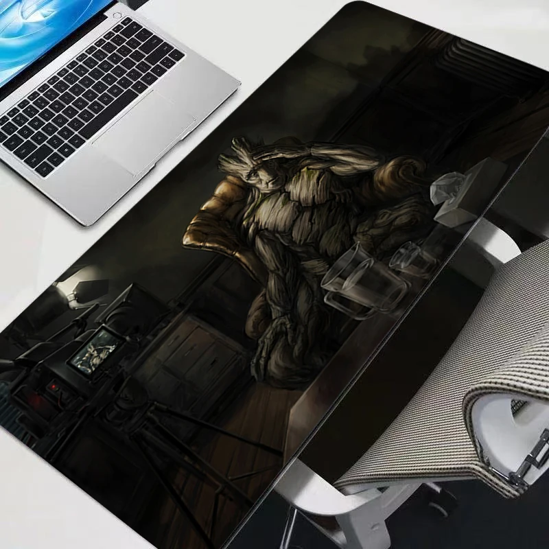 Large Mouse Pad Guardians of the Galaxy Non-Slip Carpet Laptop Pc Gamer Keyboard Mat Mousepad Edge White Tassel Rubber Table Mat