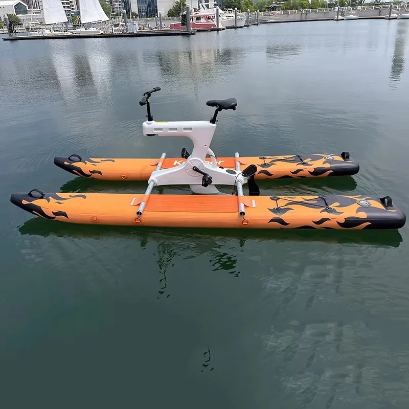 New Design Water Bike Pedal Boat Ocean Floating Inflatable Water Bike Bicycle