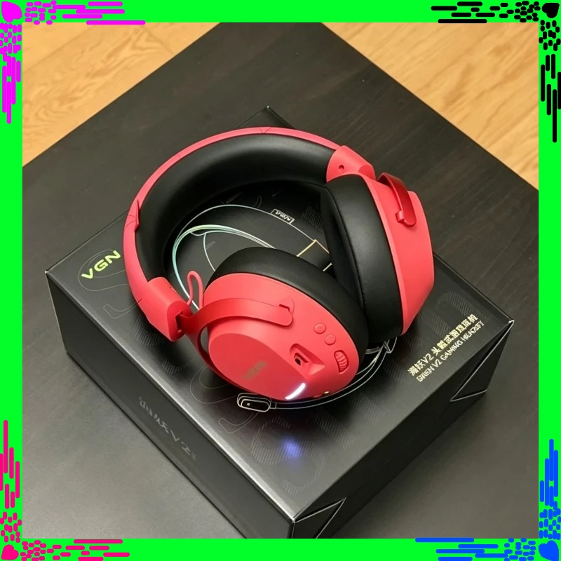 VGN VXE Siren V2 Pro Max Wireless Gaming Headphone 5 Connection Modes 2000mAh Battery Built-in Audio Mixer for FPS Gaming