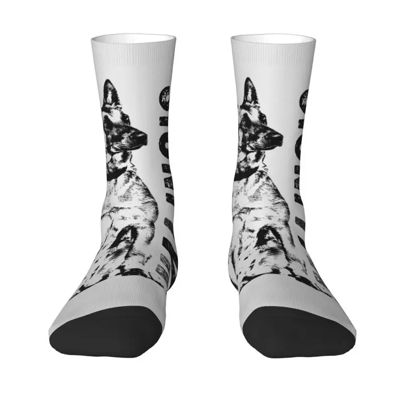 

Kawaii Malinois Dog Belgian Shepherd Mechelaar Socks Men Women Warm 3D Printing Basketball Sports Crew Socks