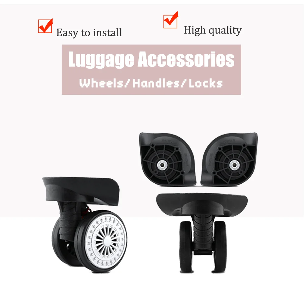 Wear Resistant Luggage Casters, High Quality Spinner Wheels for Suitcases, Durable Rubber & Smooth Rolling
