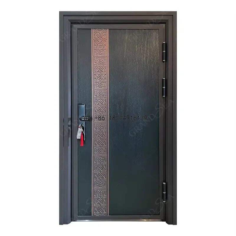 wmwmnu Premium 2.5mm Profile Thickness Explosion-Proof Cast Aluminum Bulletproof Safety Metal Front DoorODM OEM