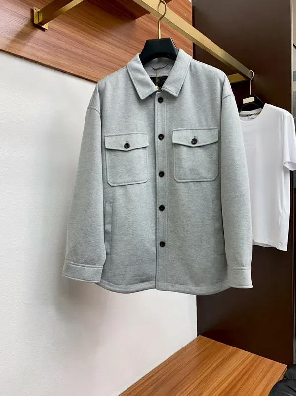 

Итальянская охотничья куртка из мохера с лацканами LP 25aw для делового повседневного использования