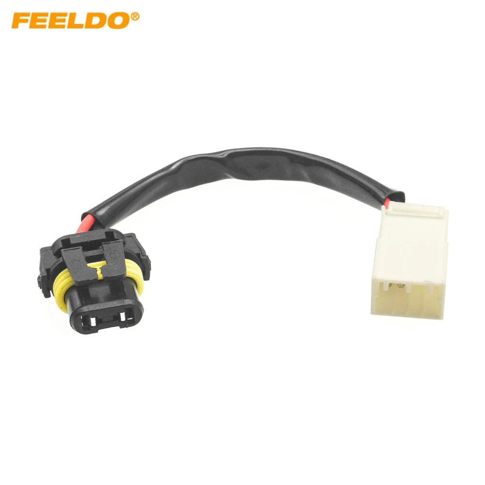 10Pcs Car HID LED Bulb Headlight Plug Adapter For Mitsubishi 4Pin Socket To 9005 Car Light Cord Connector Wire Harness Cable