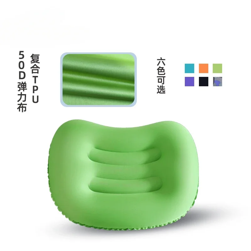 Outdoor Ultra Light Inflatable Pillow TPU Neck Protection Inflatable Headrest Office Leisure Cushion Bedding Camping Pillow