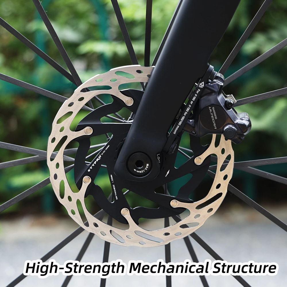 TTPRO Ultralight Heat Dissipation Hydraulic Disc Brake Rotor 160mm 6 Bolt Center Lock MTB Road Racing Bicycle Brake Disc