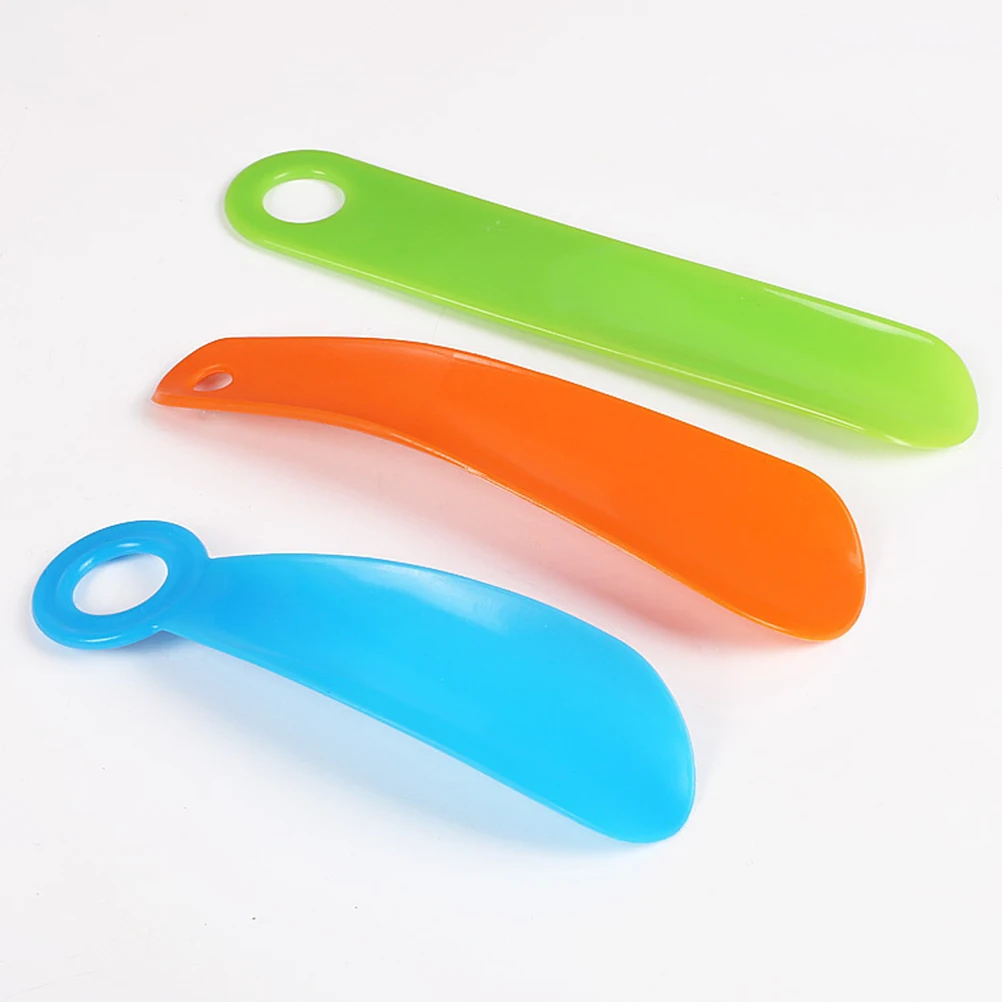 

6pcs Travel Horn Plastic Shoe Wearing Helper Ergonomic Long Handle Shoehorn For Seniors Men Women Lazy Shoe Helper Boot