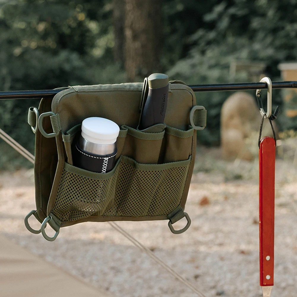 

Camping Chair Organizer Armchair Wheelchair Hanging Side Pocket Bag For Outdoor Flashlight Cup Screw Camping Supplies Accessory