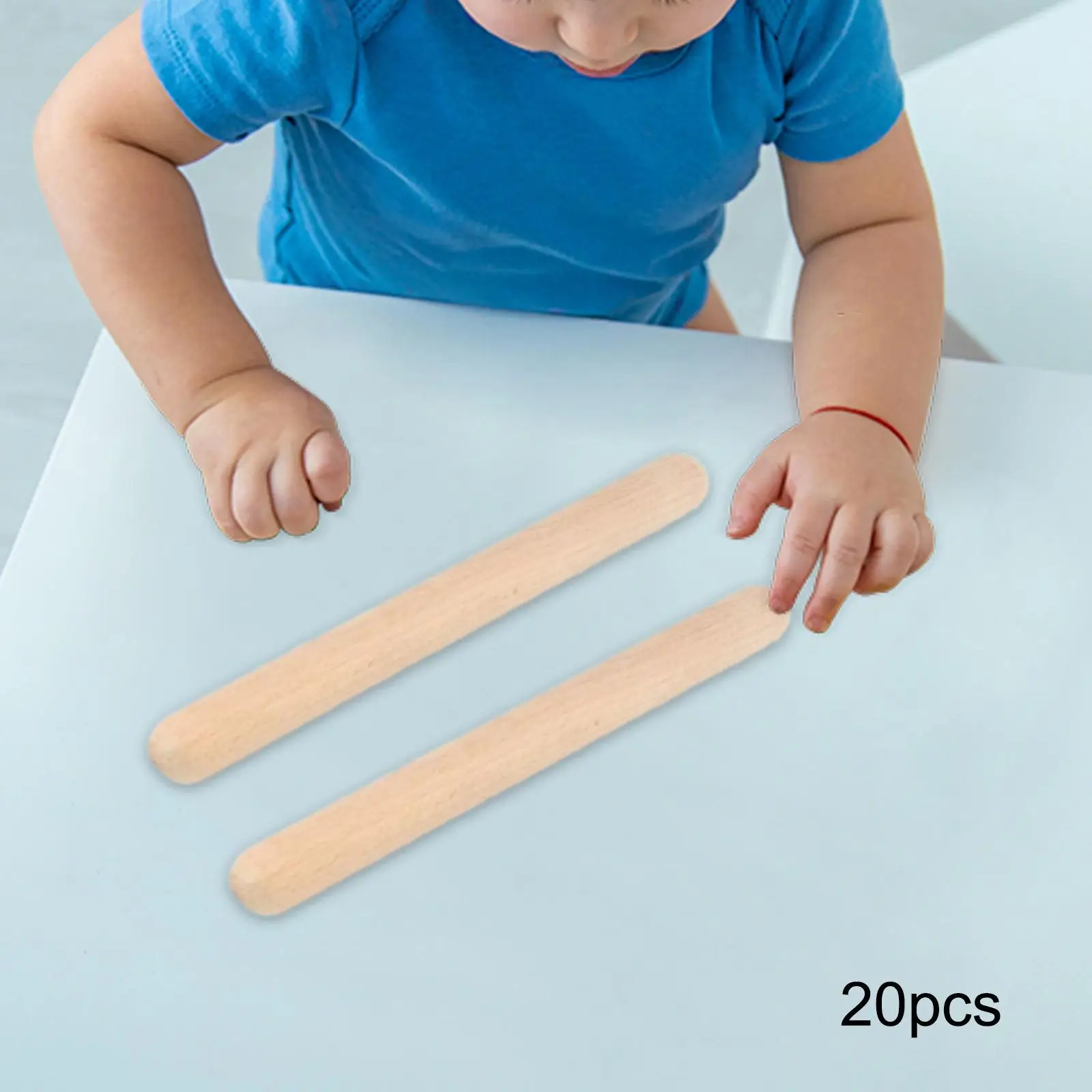 20x Wood Rhythm Sticks Practicing Practical Preschool Musical Learning Toy for Children Boys Girls Baby Beginners Professionals