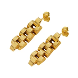 Watch Chain Earrings Jewelry Stainless Steel Earrings Creative Jewelry Ladies Fashion Accessories Personality Trend Wholesale