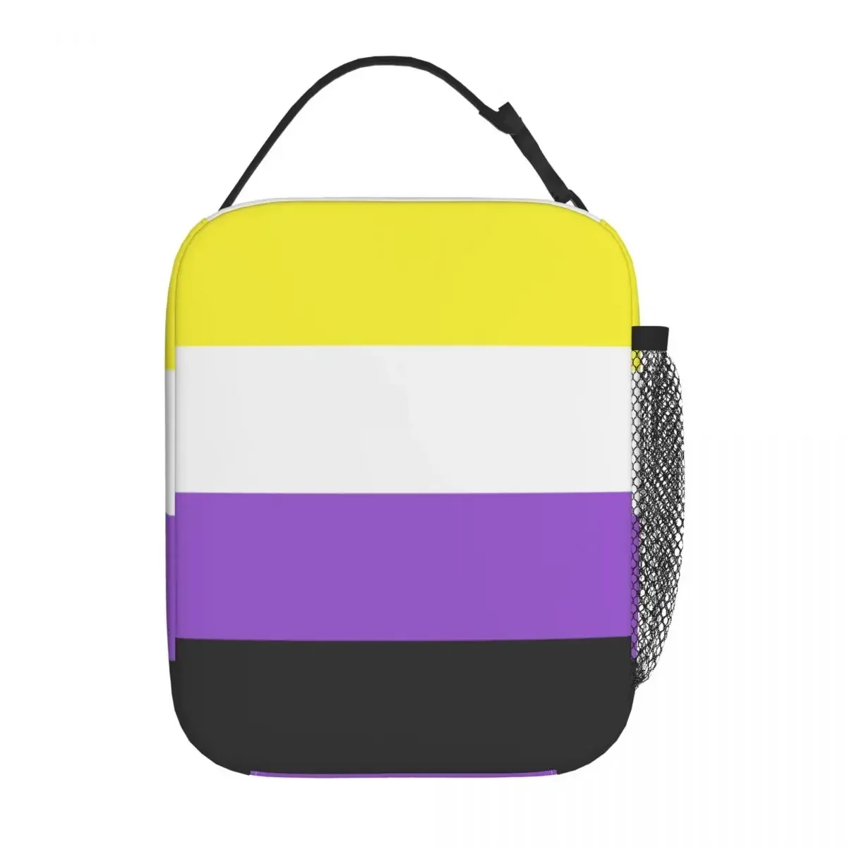 Nonbinary Pride Insulated Lunch Bag Non Binary Gender Storage Food Box Portable Cooler Thermal Bento Box School