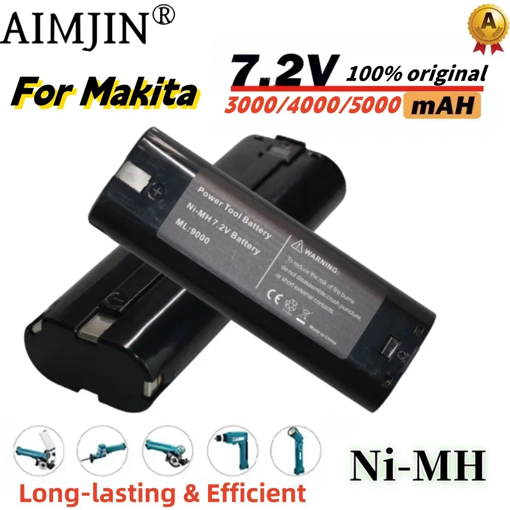 

Makita 7.2V 3.0/4.0/5.0Ah Ni-MH Replacement Battery For 7000 7002 7033 191679-9 192695-4 632002-4 632003-2 7.2V Battery