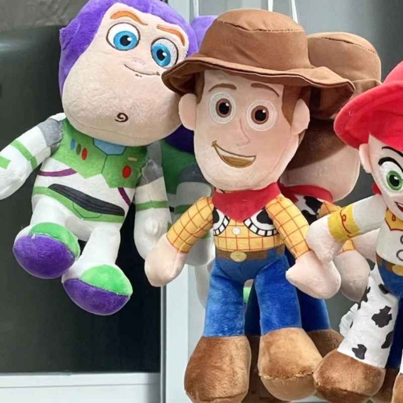 

23-25cm Cute Woody Buzz Lightyear Plush Toy Lovely Stuffed Anime Jessie Plushies Pendant Cartoon Doll Home Decor Xmas Gifts