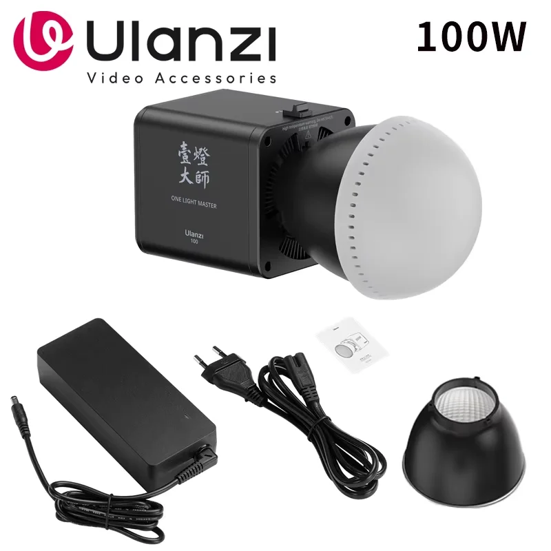 Ulanzi 100W ビデオ 撮影 ライト 4枚 羽 バーンドア アダプター Ulanzi 100W Bi-color LED Photography Lighting COB Video Fill Light