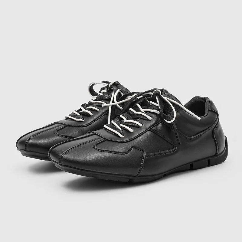 

2026 New Men's Fashionable Casual Shoes Breathable Comfortable Low-Top 2025 New Style Durable Rubber Outsole Leather Upper