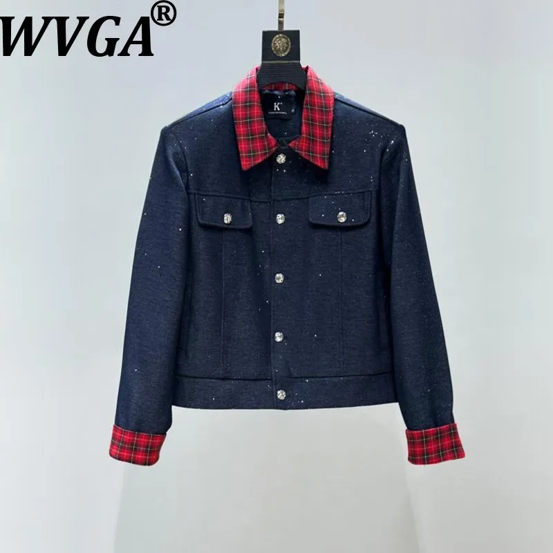 WVGA Spring Autumn New Men Tide High-end Color-blocking Patchwork Short Jackets Niche Korean-style Straight Pants Set Ins W16791