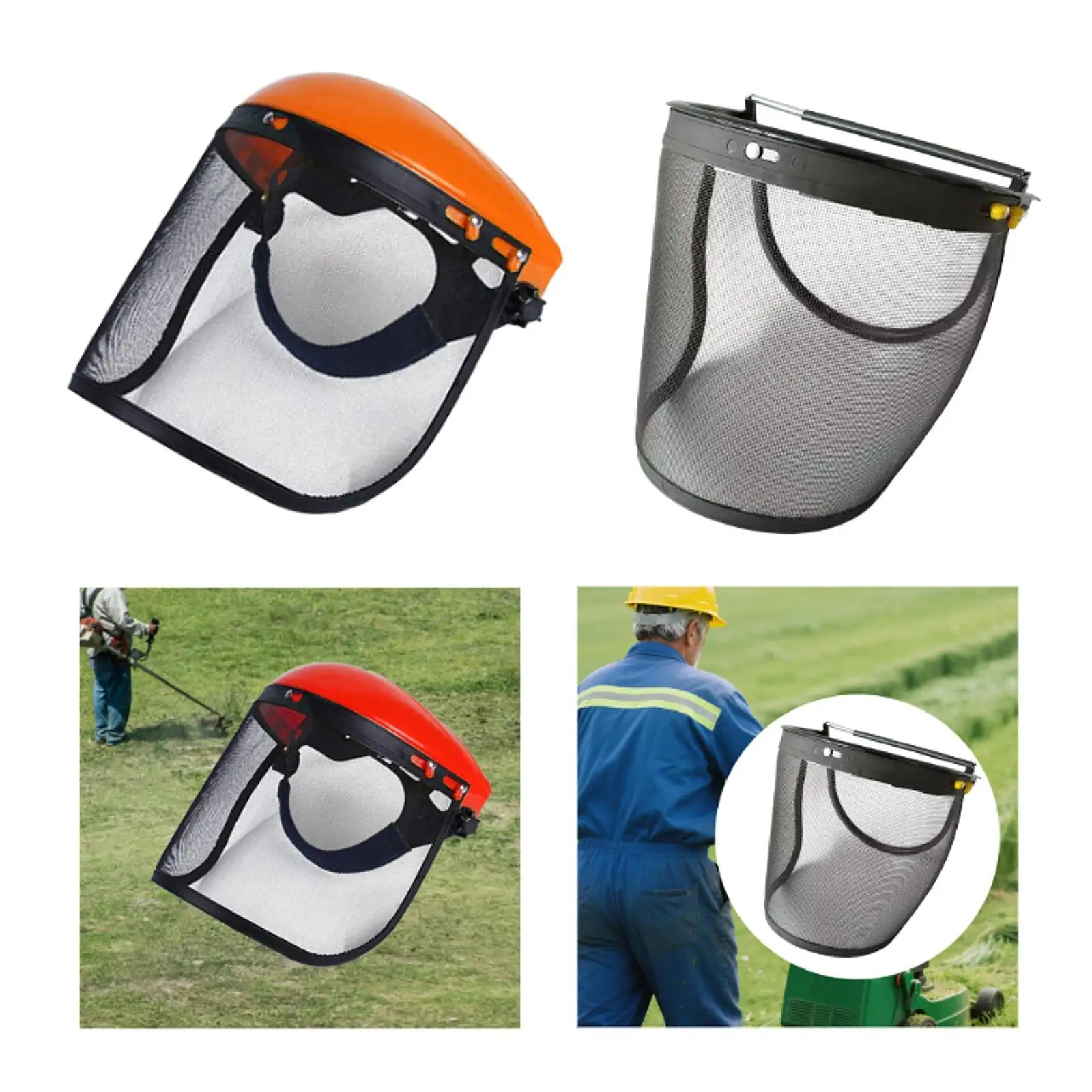 Chain Saw Face Shield Guards Protective Hat for Weeding, Farming