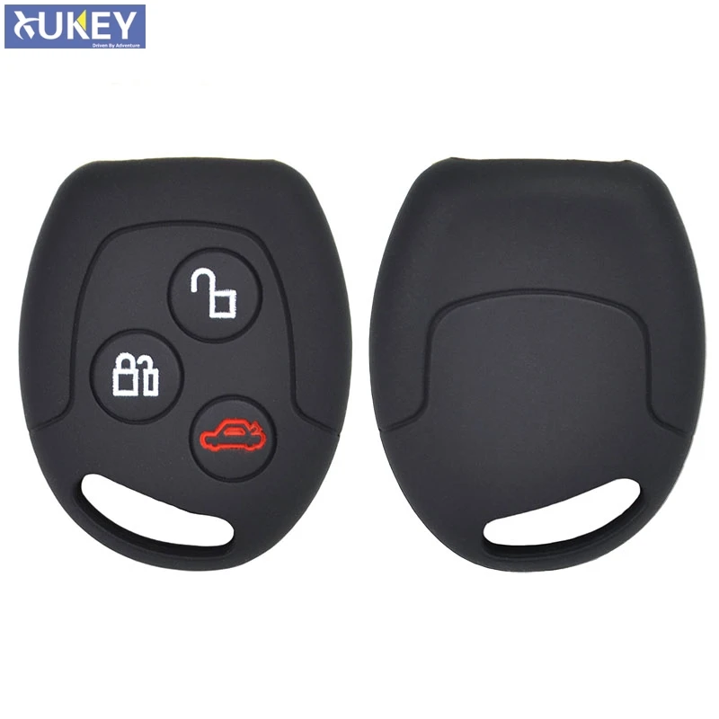 Silicone Car Remote Key Fob Shell Cover Case For Ford Focus KA Galaxy Fiesta C-Max S-Max Eco Sport Transit Connect