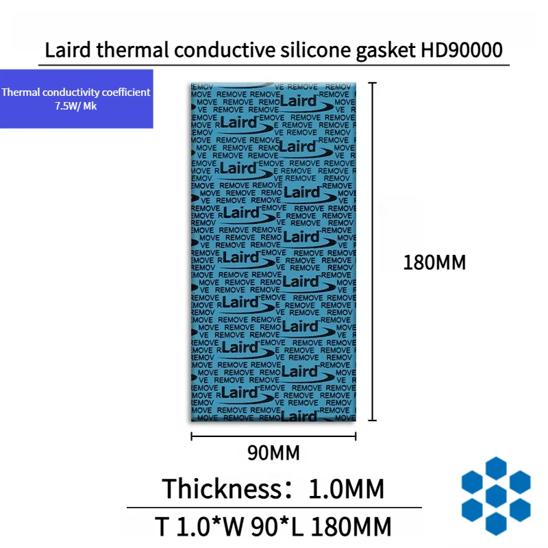Laird HD90000 بطاقة الرسومات السيليكون الحرارية الذاكرة تبديد الحرارة حشية شحم السيليكون الموصلية الحرارية: 7.5 واط/مك