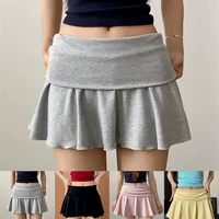 Waist-Flipping  Ruched Skirts Prevent Exposure Golf Sports Women Short Dress High Elasticity Athletic Short High Waist Skirt - Image 5
