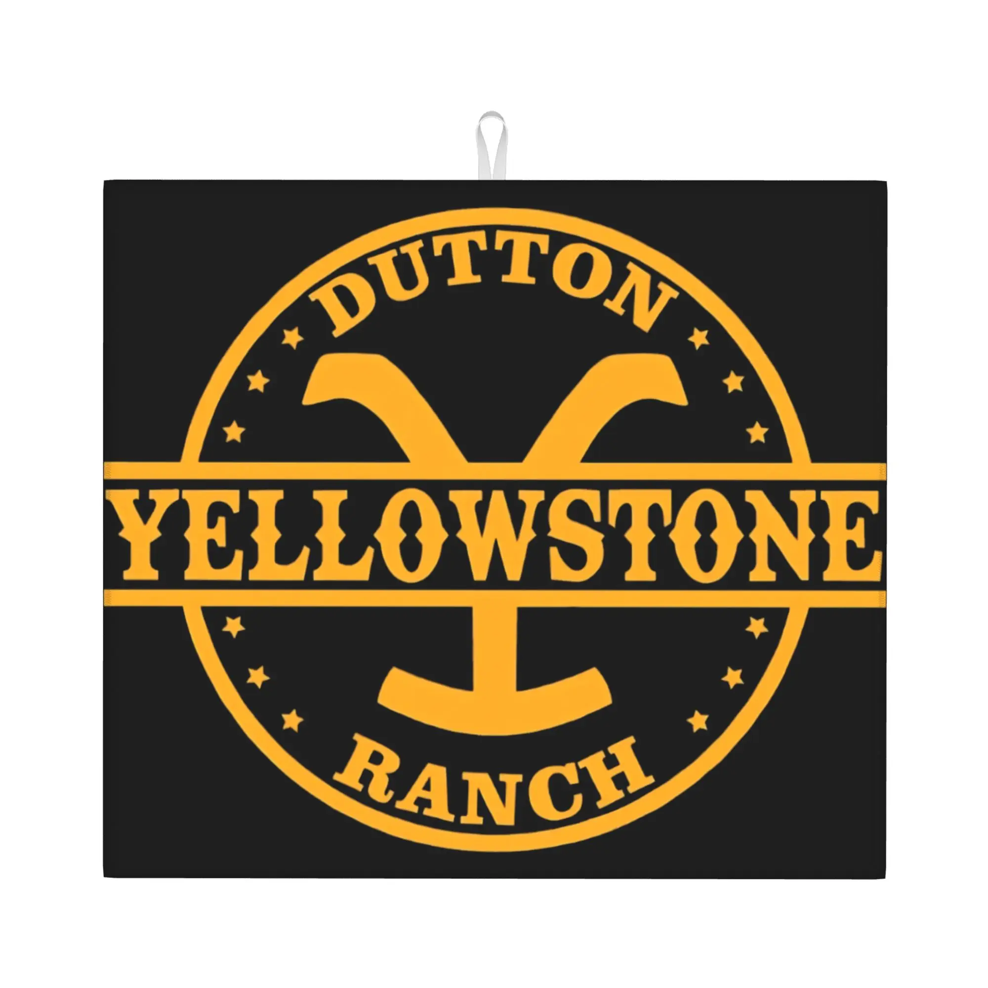 Drying Mat For Kitchen Yellowstone Dutton Ranch Barware Tableware Oil Proof Reusable  Washable Kitchen Sink Drying Pad