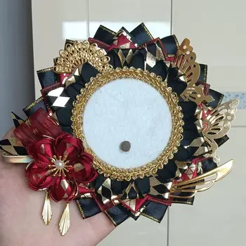 Ribbon Badge Rosette para mulheres, Ita Bags Acessórios, Anime Cosplay Crafts, Mochila Lolita, Decoração Bowknot