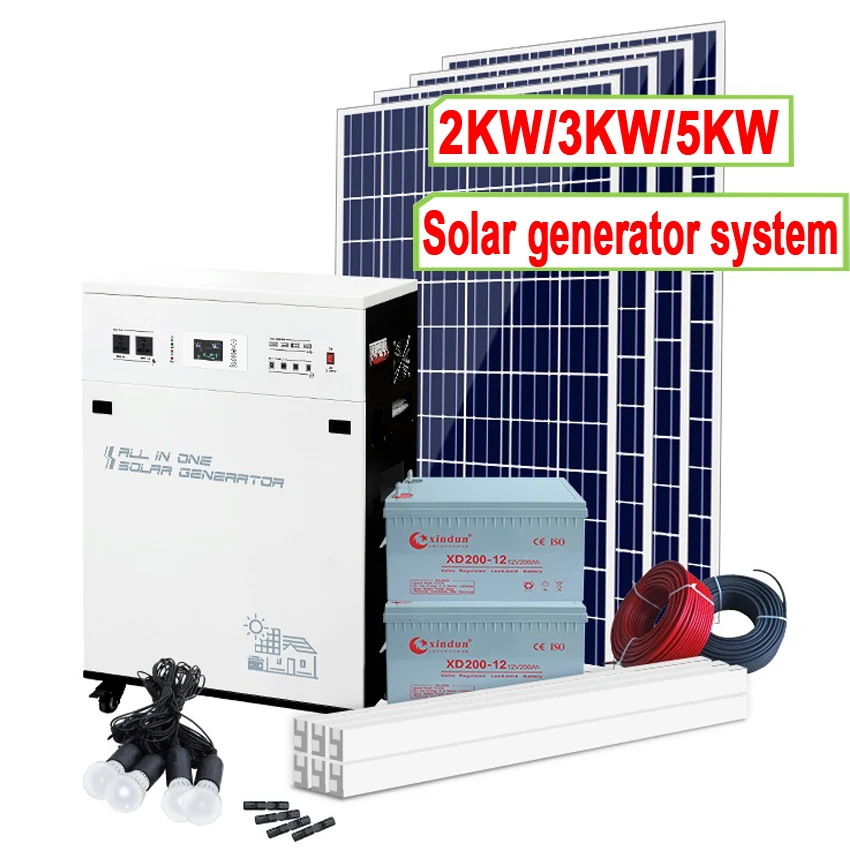 

Factory direct sale 48v 5kw 10kw 20kw full kit off grid all in one power generator home use 2kw 3kw solar energy storage system