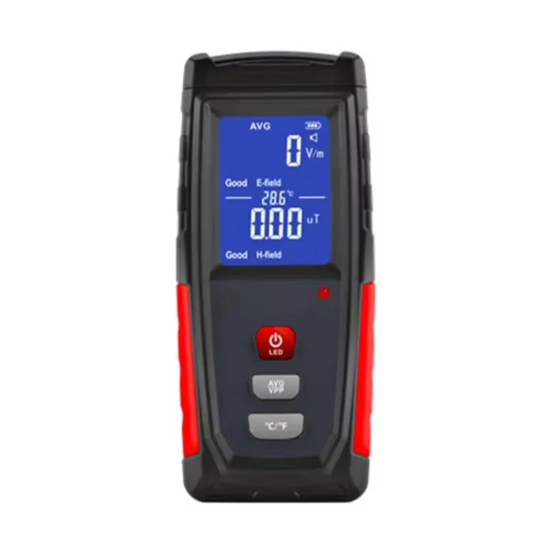 2026 Hot Sale Digital Electromagnetic Radiation Tester, Electric Field Magnetic Field Dosimeter Detector with Alarm