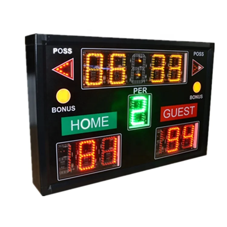 

Evershine 3+1.8 inch manual score board RGY mini scoreboard led 600*400*75mm digital electronic basketball scoreboard