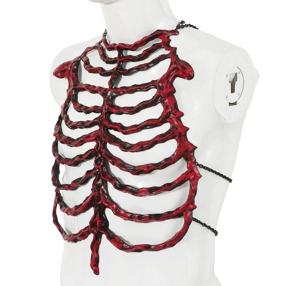 Comfortable Hollow Skeleton Frame Chain Bone Prop Breastbone Frame Structure Costume Accessory Bone Costume Prop Holiday Dress
