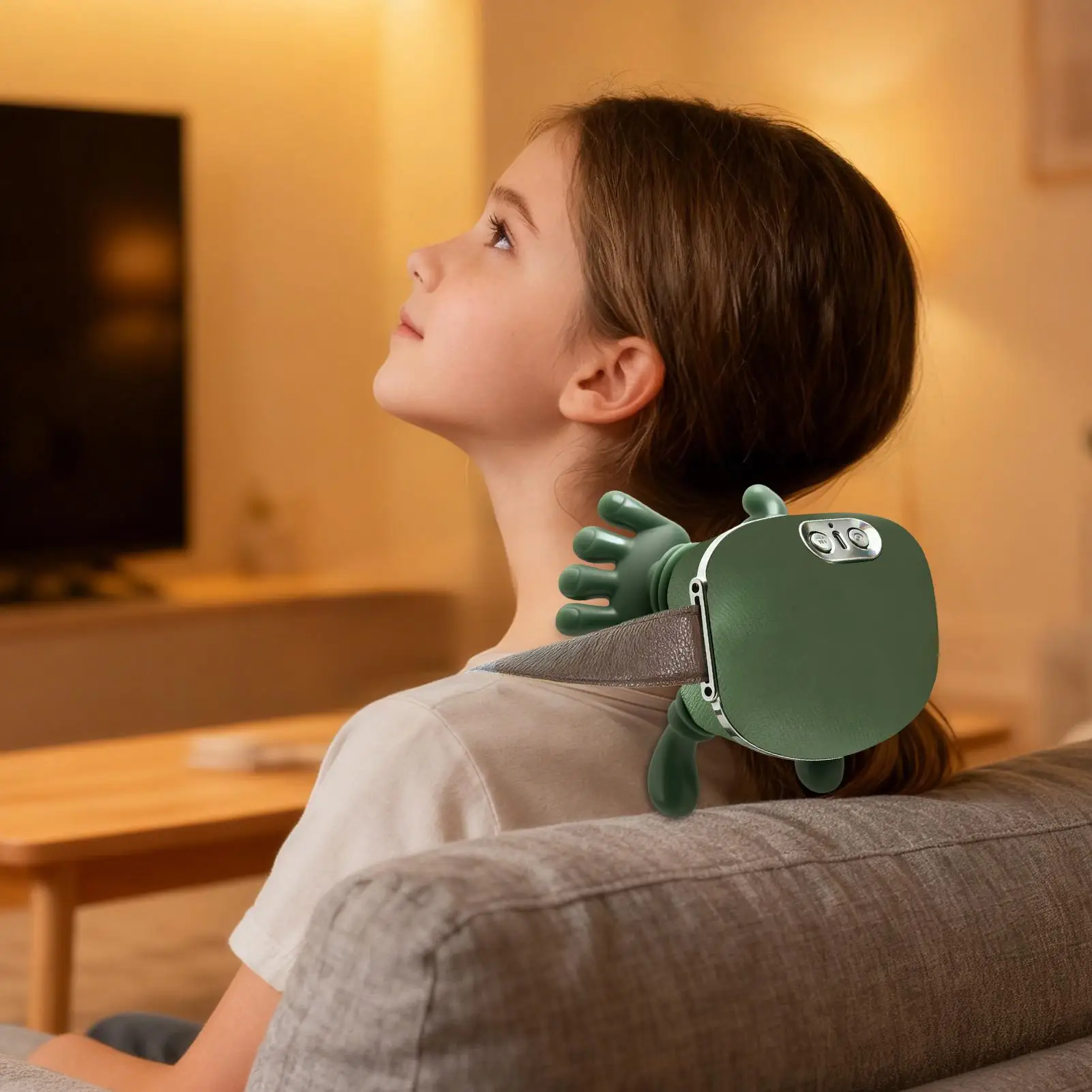 

Массажер для шеи, электрический массажер для шеи, глубокий массаж мышц, устройство для расслабления с 2-режимным нагревом для дома, путешествий, перерыва после упражнений