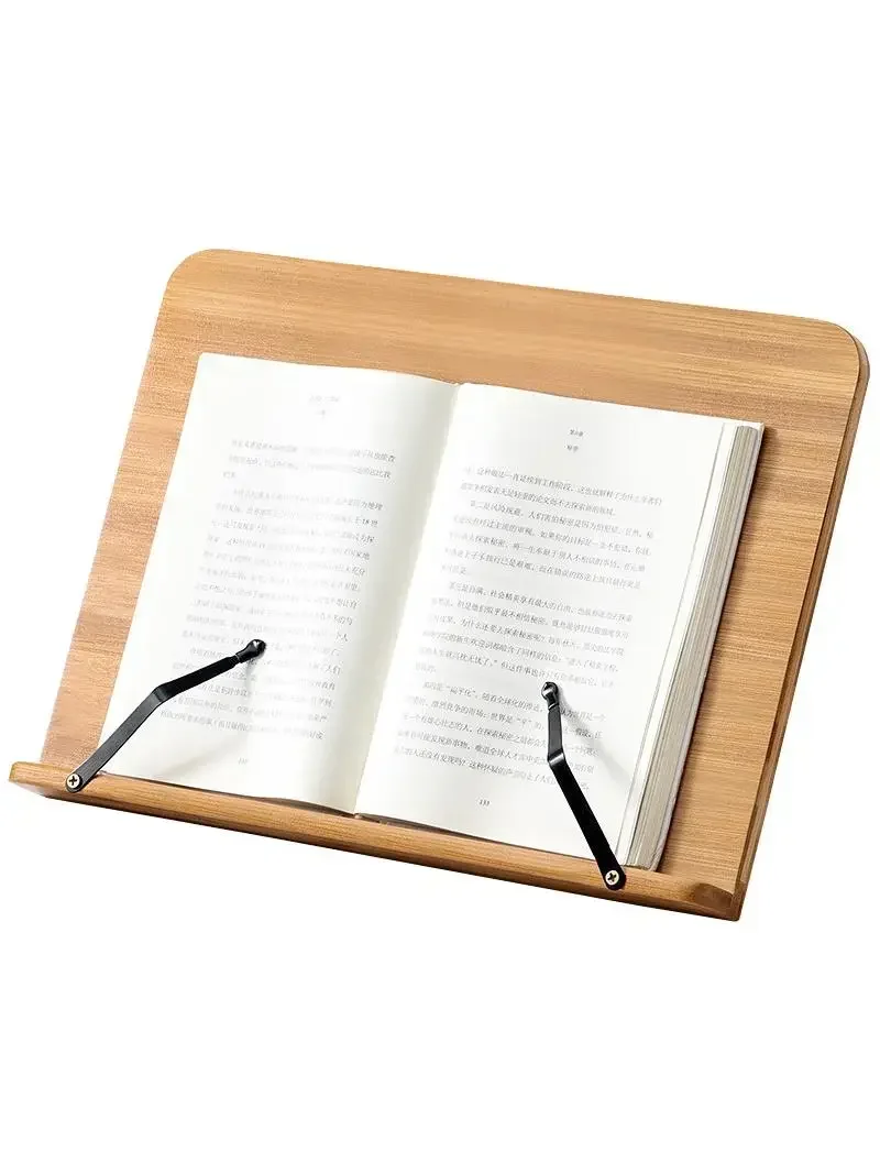 Wooden reading shelf, bookshelf, calligraphy copybook post, multi-functional reading for students, adjustable for reading