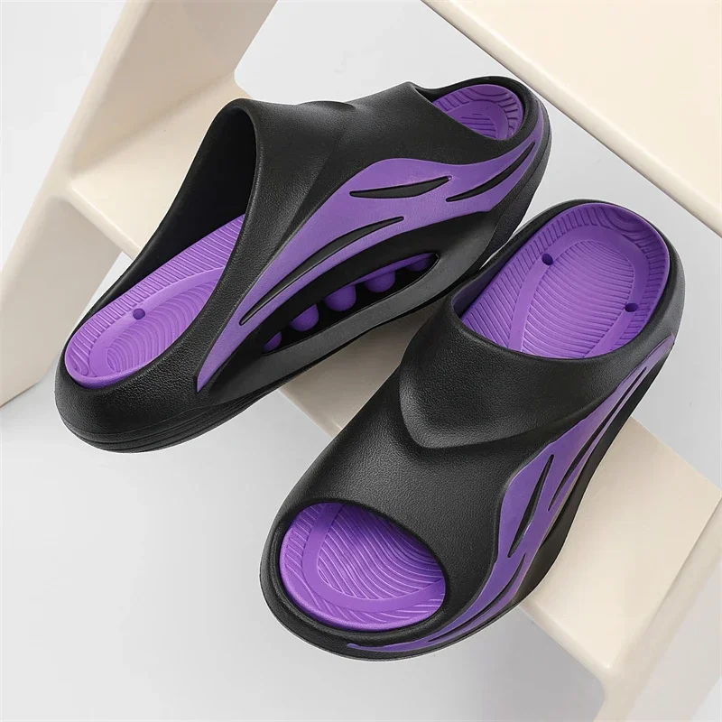

2025 New Men's Slippers Outdoor Beach Sandals Indoor Comfortable Soft Slides Flip-flops Men Women Bathroom Shoes Home Slippers