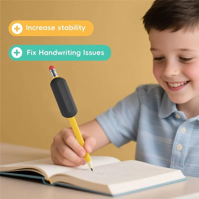 Stylish-Weighted Pencil Grips-For Kids, Elderly& Special Needs-1Oz Silicone For Handwriting Aid, 5-Pack Improves Penmanship