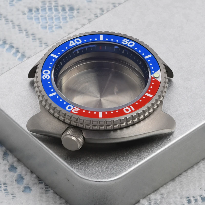 HEIMDALLR Watch case 45mm Titanium Turtle 6309 Diver Watch Case Sapphire 20Bar Waterproof Fit Seiko mod For NH35/36 Movement