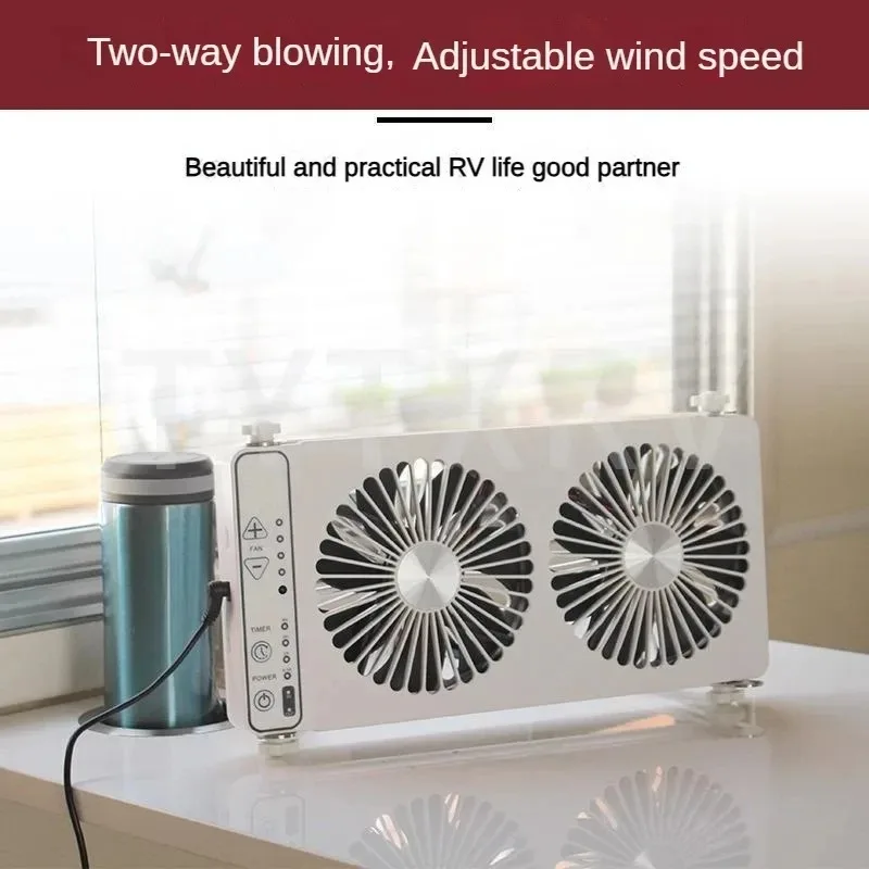 American Standard Silent Roof Fan 12V DC 140mm Exhaust Cooling Roof Window Fan RV Caravan Bed Car Silent Dual Row Air Intake Fan