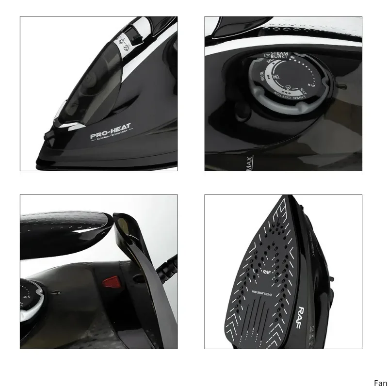 2200W携帯用5段階温度調節・圧力調整機能付き衣類スチームアイロン、220V家庭用ハンドヘルドアイロン