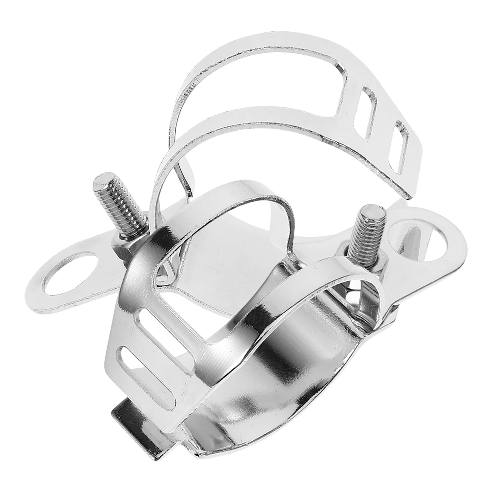 

2Pcs Motorcycle Signal Light Holder Silver Electroplated Front Fork Mount Bracket for Turn Signals Enhance Safety Durability