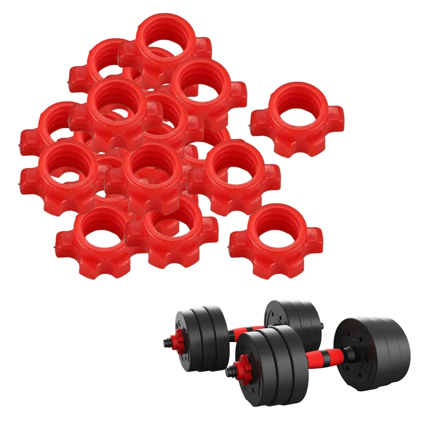 20x Dumbbell Collars Fixing Nut for Workout Equipment Powerlifting Dumbbell