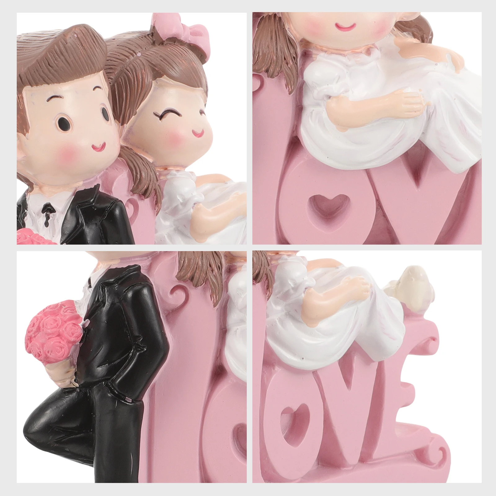 

Motorcycle Bride and Groom Ornaments Wedding Cake Toppers Decor for Couple Figurine Figurines Decoration