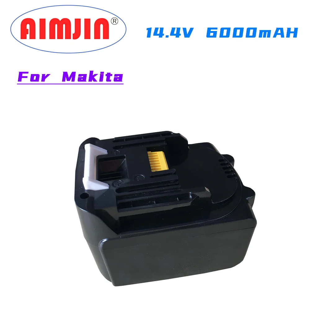 

14.4V 6000mAH Drills Battery for Makita BL1430 Rechargeable Lithium Ion LXT200 BL1415 194558-0 194559-8 Free Shipping+Charger