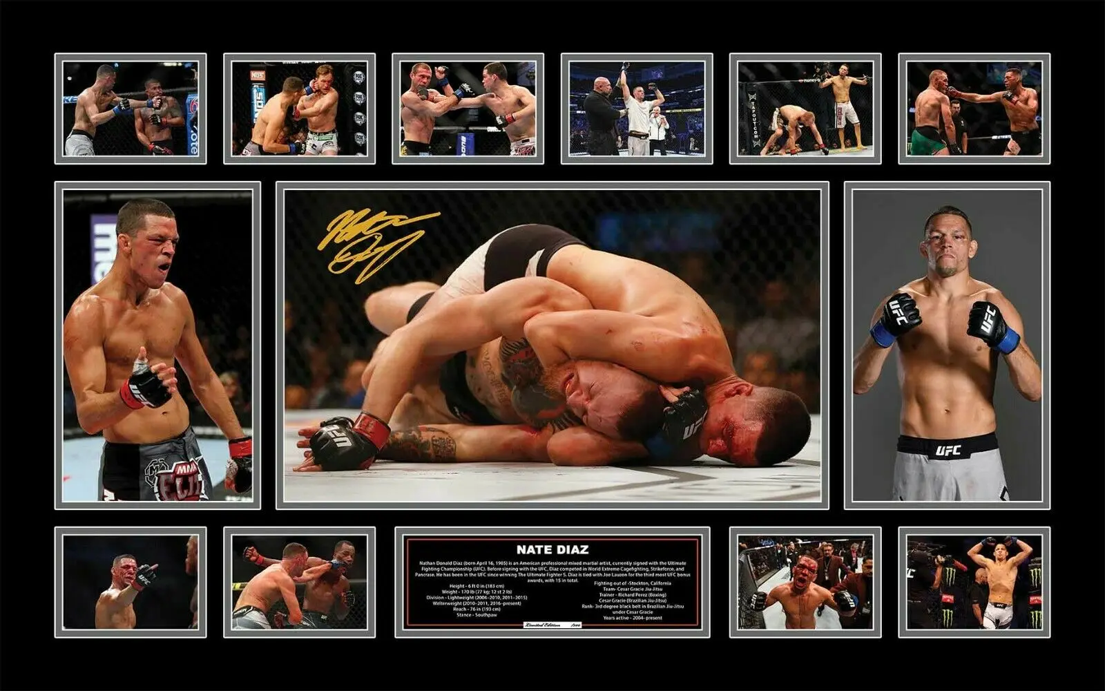 NATE DIAZ Print Art Canvas Poster For Living Room Decor Home Wall Picture