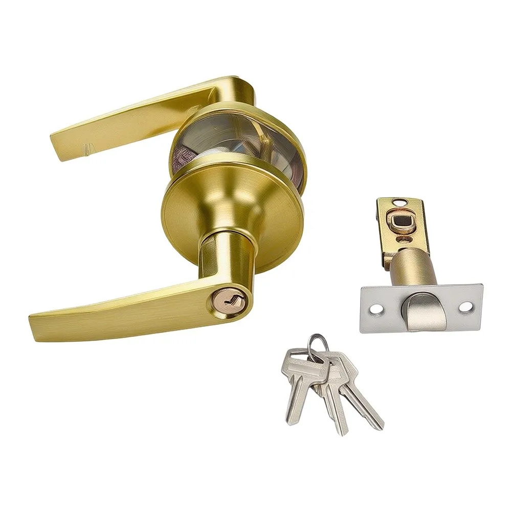 High‑Security Keyed Entry Lever Door Lock, Ergonomic Handle Design, Simple Installation Safety Lock For Interior And Exterior